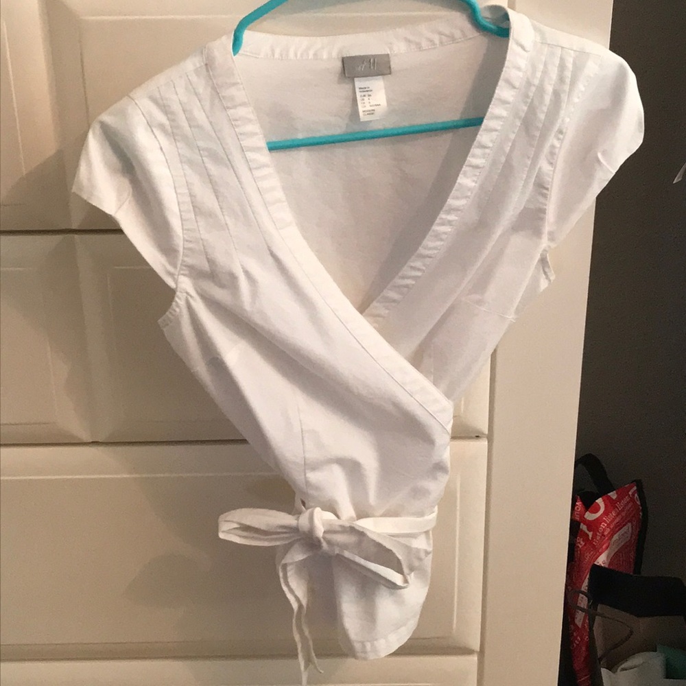 White wrap shirt